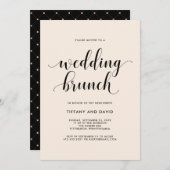 Elegante Blush Post bruiloft brunch uitnodiging (Voorkant / Achterkant)