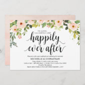 Elegante Blush Post Wedding Brunch Invitation Kaar Kaart (Voorkant / Achterkant)