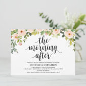 Elegante Blush Post Wedding Brunch Invitation Kaar Kaart (Staand voorkant)
