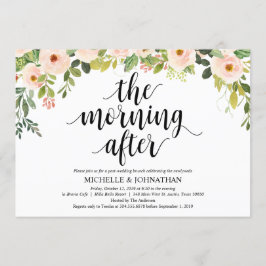 Elegante Blush Post Wedding Brunch Invitation Kaar Kaart