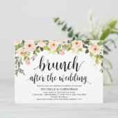 Elegante Blush Post Wedding Brunch Invitation Kaar Kaart (Staand voorkant)