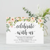 Elegante Blush Post Wedding Brunch Invitation Kaar Kaart (Staand voorkant)