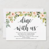 Elegante Blush Post Wedding Brunch Invitation Kaar Kaart (Voorkant)