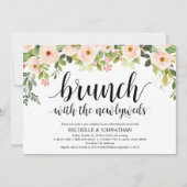 Elegante Blush Post Wedding Brunch Invitation Kaar Kaart (Voorkant)