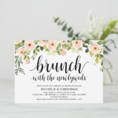 Elegante Blush Post Wedding Brunch Invitation Kaar Kaart (Staand voorkant)