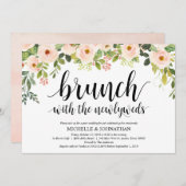 Elegante Blush Post Wedding Brunch Invitation Kaar Kaart (Voorkant / Achterkant)