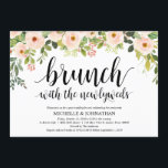 Elegante Blush Post Wedding Brunch Invitation Kaar Kaart<br><div class="desc">Dit is de elegante blush post bruiloft brunch uitnodiging Kaart,  ideaal om te worden gebruikt om uw geliefde familie en gasten uit te nodigen,  voor een na de bruiloft brunch bijeenkomst / feest. Voeg uw gegevens toe in bijpassend zwart lettertype / belettering. #TeeshaDerrick</div>