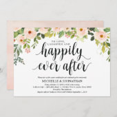Elegante Blush Post Wedding Brunch Invitation Kaar Kaart (Voorkant / Achterkant)