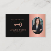 Elegante blush professionele onroerend goed foto visitekaartje (Voorkant)