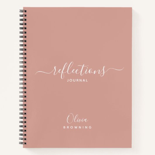 Elegante Blush Reflections Journal Notitieboek (Voorkant)