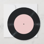 Elegante Blush Retro Vinyl Record Verjaardag Kaart (Achterkant)