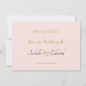 Elegante Blush Roze Anemoon Bloemige Geometrische  Save The Date (Achterkant)