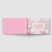 Elegante Blush Roze Ballonnen Verjaardag Gastenboek (Volledig)