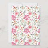 Elegante Blush Roze Bloem Quinceañera Tiara Kaart (Achterkant)