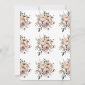 Elegante Blush Roze Bloemen Brunch en Bubbly Kaart (Achterkant)