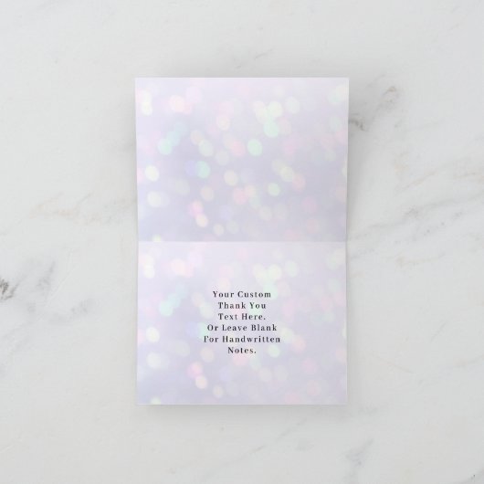 Elegante Blush Roze Bloemen Dank u Bruiloft Bedankkaart (Binnen)