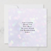 Elegante Blush Roze Bloemen Dank u Kaart (Achterkant)