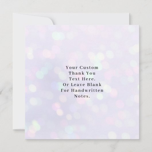 Elegante Blush Roze Bloemen Dank u Kaart (Achterkant)