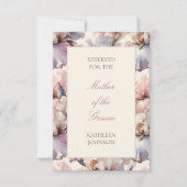 Elegante Blush Roze Bloemen Huwelijk Gereserveerde (Voorkant)