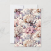 Elegante Blush Roze Bloemen Huwelijk Gereserveerde (Achterkant)