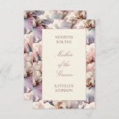 Elegante Blush Roze Bloemen Huwelijk Gereserveerde (Voorkant / Achterkant)
