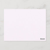 Elegante Blush Roze Bloemen Huwelijksuitnodiging Briefkaart (Achterkant)