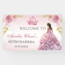 Elegante Blush Roze Bloemen Quinceañera Verjaardag