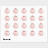 Elegante blush roze bloemen ' ronde sticker (Vel)