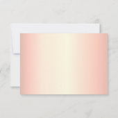 Elegante Blush Roze Bloemen Rozen RSVP Kaartje (Achterkant)