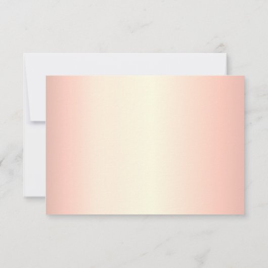 Elegante Blush Roze Bloemen Rozen RSVP Kaartje (Achterkant)