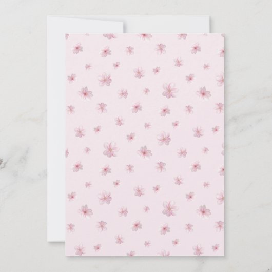 Elegante Blush Roze Bloemen Verjaardag Kaart (Achterkant)