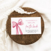 Elegante blush roze boog neem een recept mee informatiekaartje