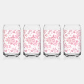 Elegante  blush roze botanische bloemen blikvorm glas (Voorkant)