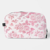 Elegante  blush roze botanische bloemen toilettasje (Voorkant)