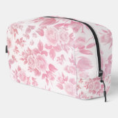 Elegante  blush roze botanische bloemen toilettasje (Rechterhoek)