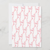 Elegante Blush Roze Bow Dirty Martini Vrijgezellen Kaart (Achterkant)