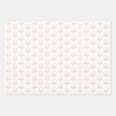Elegante Blush Roze Coquette Bow Verjaardag Inpakpapier Vel (Voorkant 3)