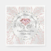 Elegante Blush Roze Diamant Servetten Gepersonalis (Voorkant)