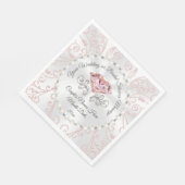 Elegante Blush Roze Diamant Servetten Gepersonalis (Hoek)