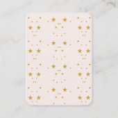 Elegante Blush Roze en Goud Hemelse Bruiloft Informatiekaartje (Achterkant)