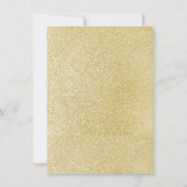 Elegante Blush Roze en Gouden Glitter Quinceanera Kaart (Achterkant)