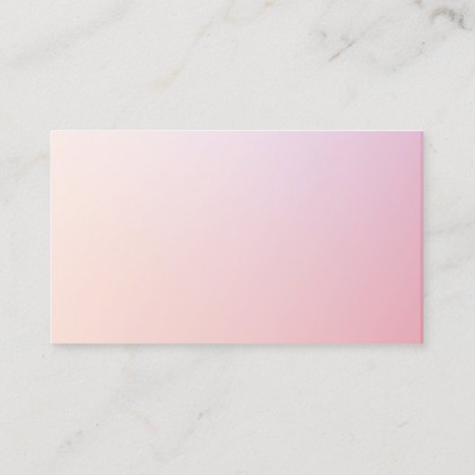 Elegante Blush Roze Esthetician Spa Visitekaartje (Achterkant)