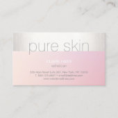 Elegante Blush Roze Esthetician Spa Visitekaartje (Voorkant)