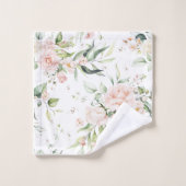 Elegante Blush Roze Eucalyptus Bad Handdoek (Wasdoekje)