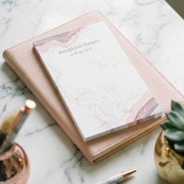 Elegante Blush Roze Geode Gouden Glitter Marmeren  Post-it® Notes