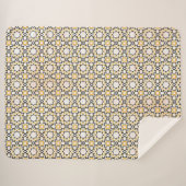 Elegante Blush Roze Geometrische Sherpa Gooi Deken (Voorkant (horizontaal))