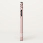 Elegante blush roze girly glitter vloeistof Case-Mate iPhone case (Achterkant / rechts)