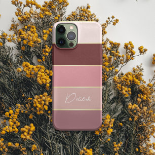 Elegante blush roze goud Gepersonaliseerde Kleur S iPhone 16 Hoesje