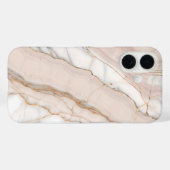 Elegante Blush Roze Goud Marmer Case-Mate iPhone Case (Achterkant (horizontaal))