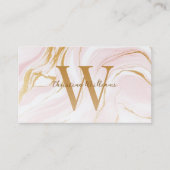 Elegante Blush Roze Goud Modern Minimalistisch Sti Visitekaartje (Voorkant)